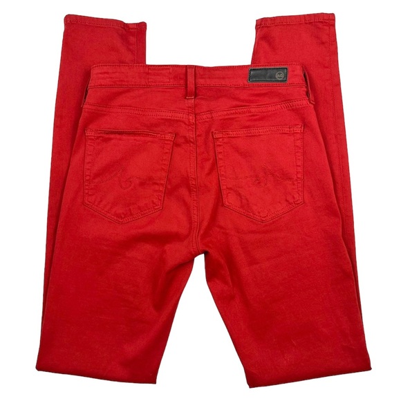 AG Adriano Goldschmied The Prima Cigarette Leg Pant Red Amaryllis Size 25R - Picture 7 of 13